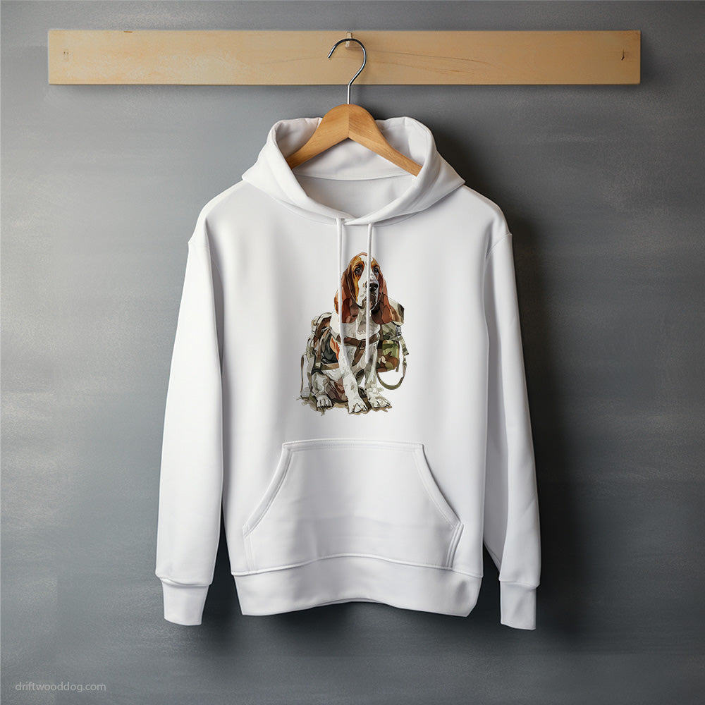 Basset Hound Hiking Hoodie – Unisex Hoodie for Dog Lovers