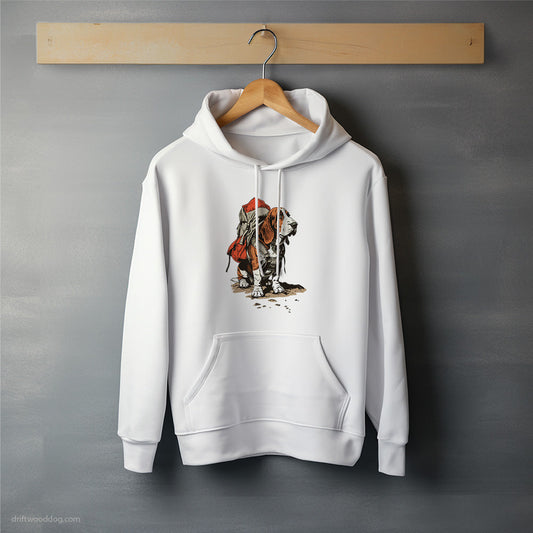 Basset Hound Rambling with a Rucksack Hoodie – Unisex Hoodie for Dog Lovers