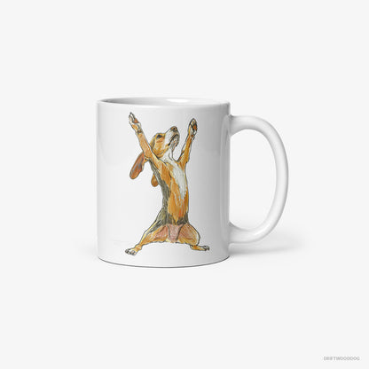 Dachshund Doing Sport White Mug