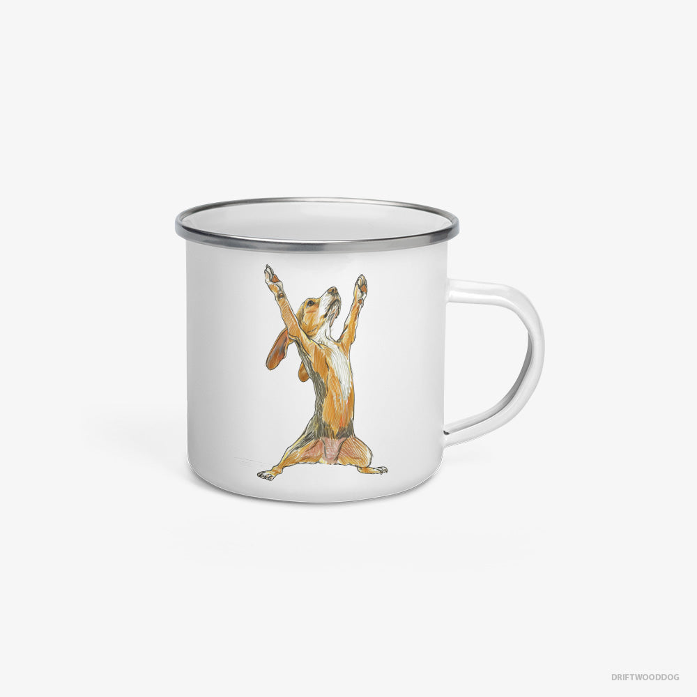 Dachshund Doing Sport Enamel Mug