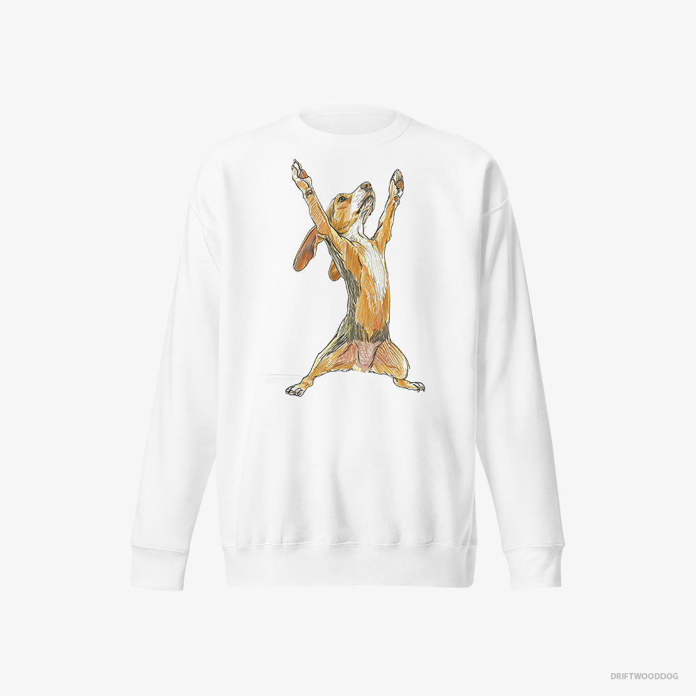 Dachshund Doing Sport – Men's Sweatshirt White Eco – Eco-Friendly