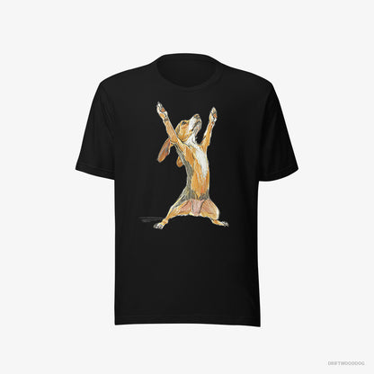 Dachshund Doing Sport Black T-Shirt