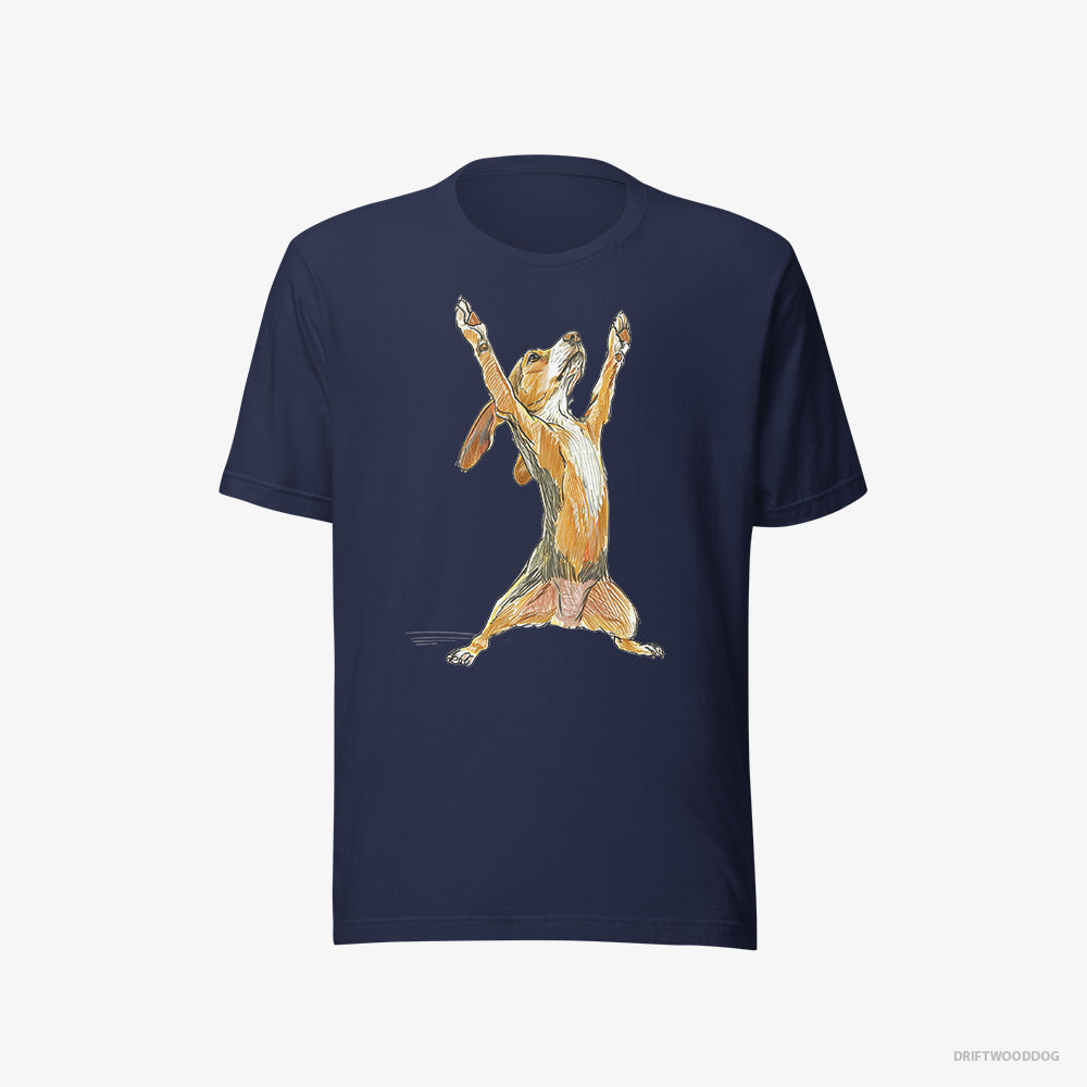 Dachshund Doing Sport – Men's T-Shirt Navy Eco – Eco-Friendly