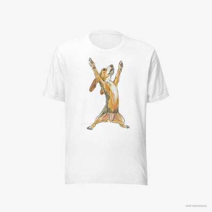 Dachshund Doing Sport White T-Shirt