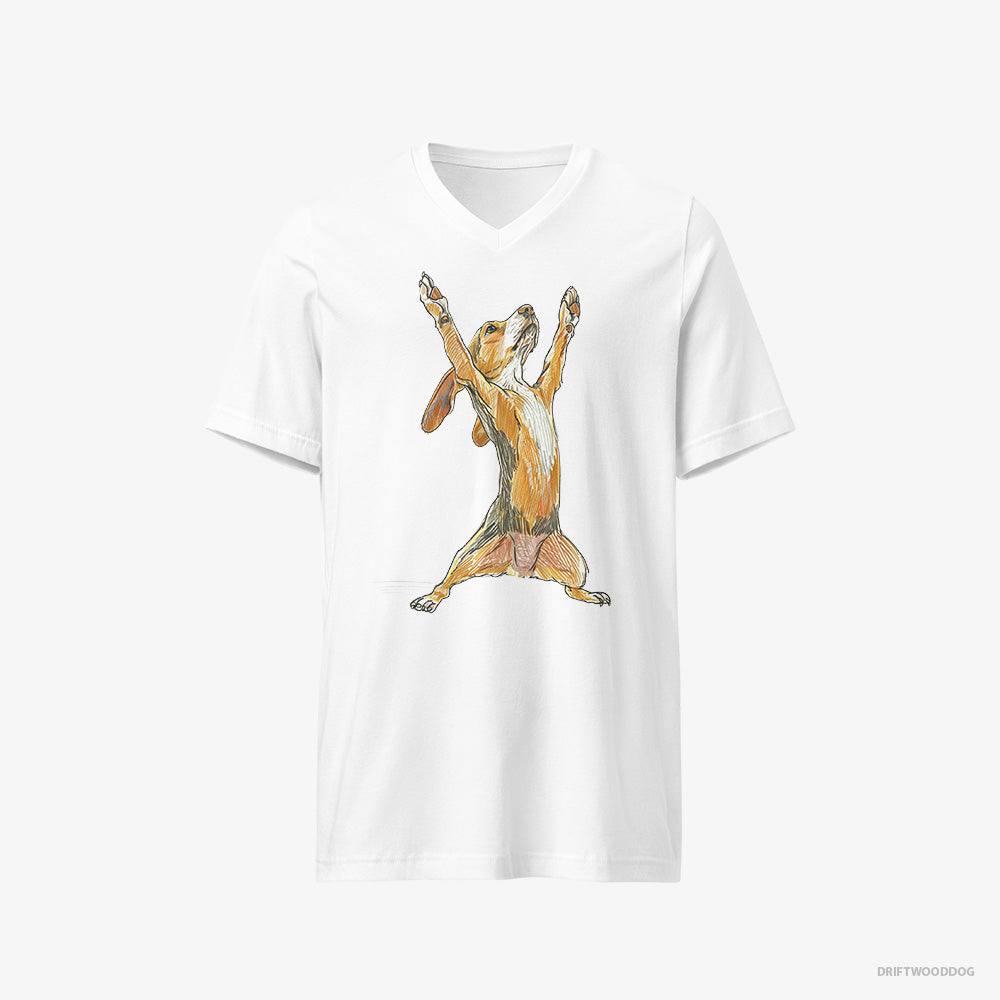 Dachshund Doing Sport V-Neck T-Shirt