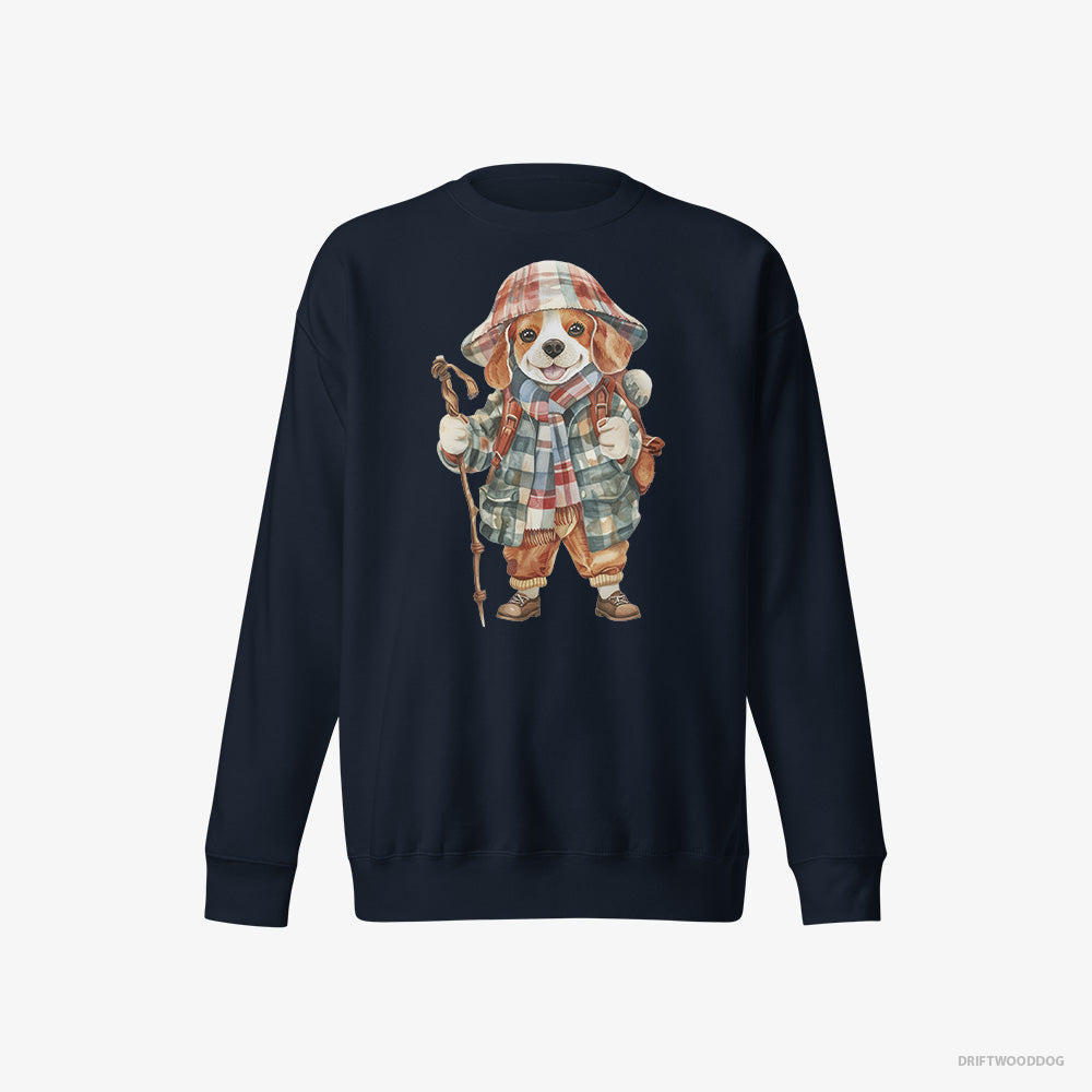 Beagle Ready for the Hiking – Women's Sweatshirt Navy Eco – Eco-Friendly