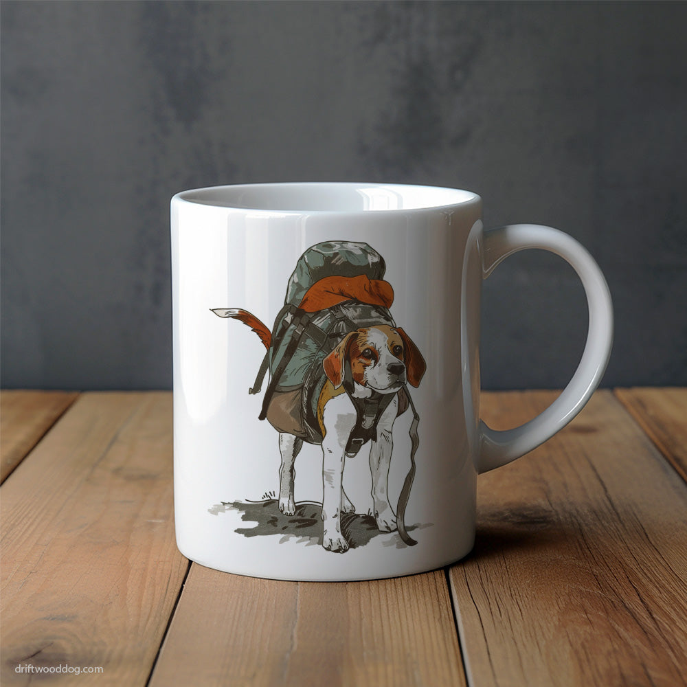 Happy Beagle Hiking Mug – Unique Dog Cups | Dog-Themed Mugs