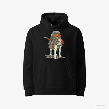 Beagle Hiking Black Hoodie