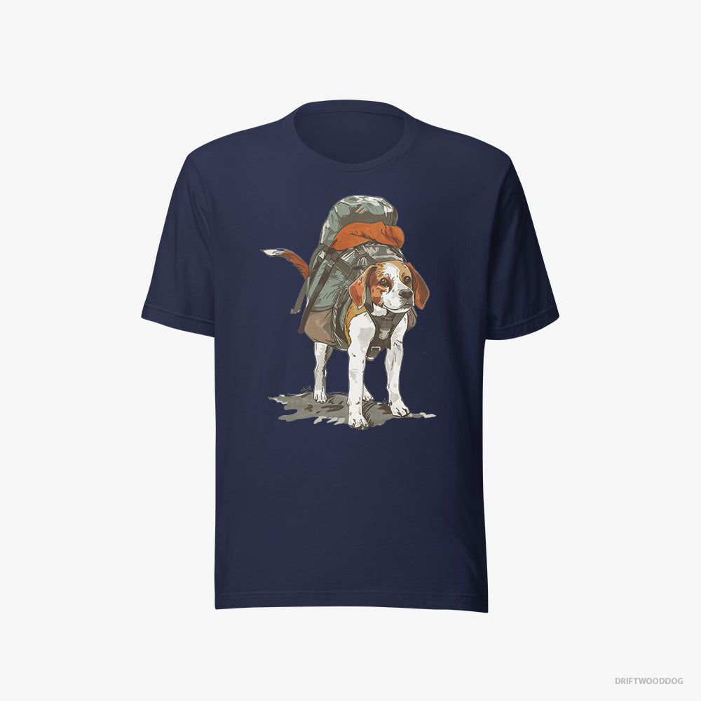 Happy Beagle Hiking – Women's T-Shirt Navy Eco – Eco-Friendly