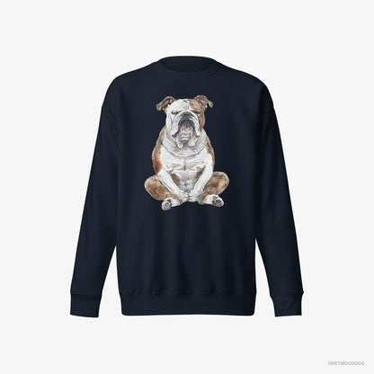 Bulldog Meditating Navy Sweatshirt