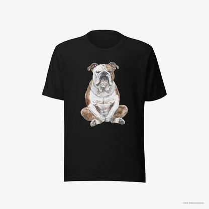 Bulldog Meditating Black T-Shirt