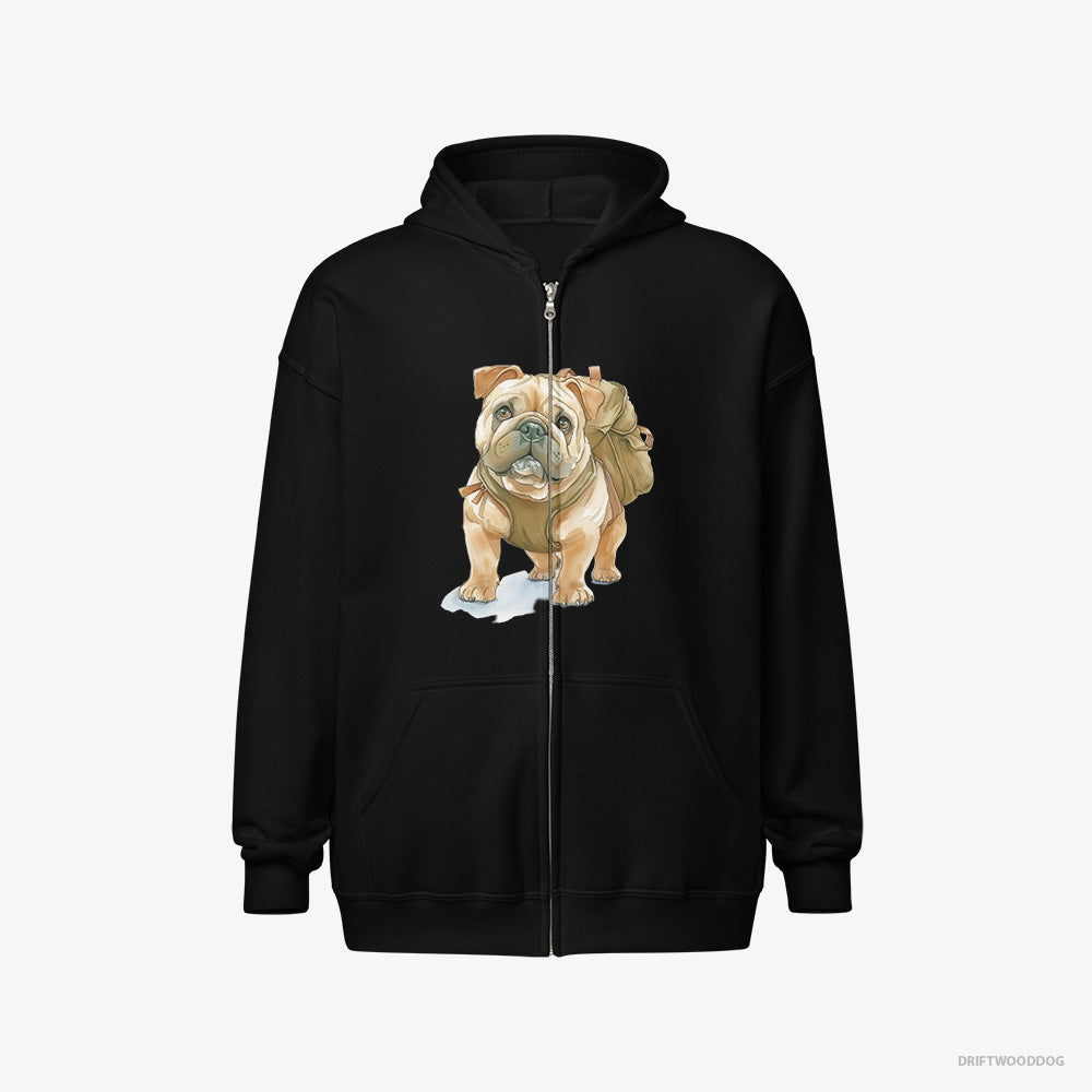 Bulldog Ready for Hiking Full-Zip Hoodie