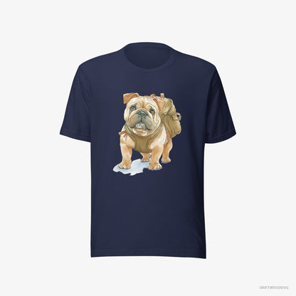 Bulldog Ready for Hiking Navy T-Shirt