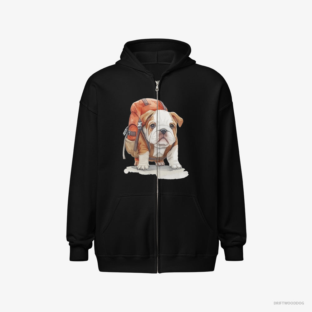 Bulldog Puppy Hiking Full-Zip Hoodie