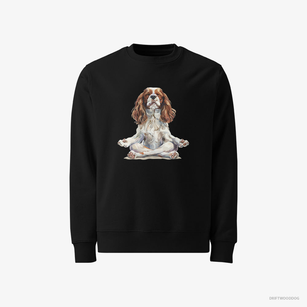 CKC Spaniel Doing Yoga – Men's Sweatshirt Black – Classic