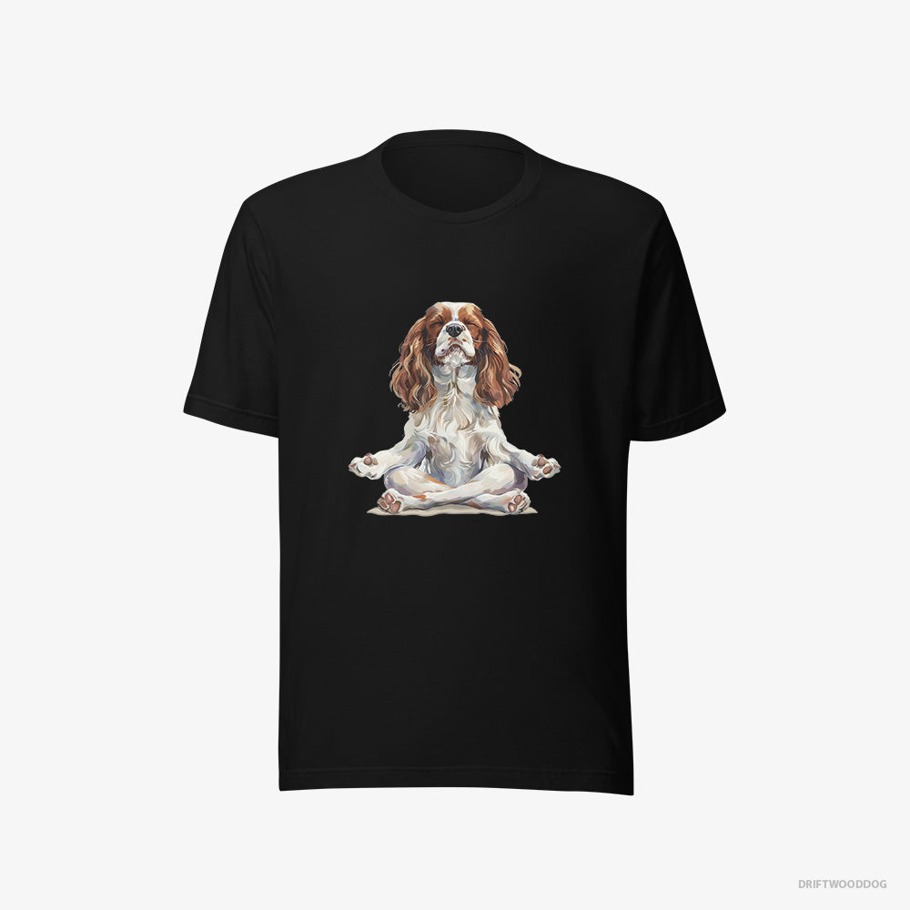 CKC Spaniel Doing Yoga – Women's T-Shirt Black Eco – Eco-Friendly