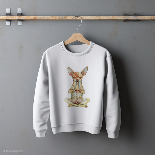 Chihuahua Doing Yoga Sweatshirt – Unisex Sweatshirt for Dog Lovers