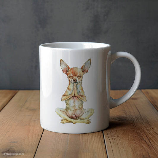 Chihuahua Doing Yoga Mug – Unique Dog Cups | Dog-Themed Mugs