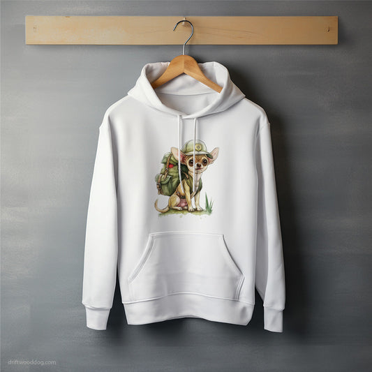 Chihuahua Ready for Hiking Hoodie – Unisex Hoodie for Dog Lovers