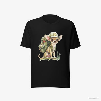 Chihuahua Ready for Hiking Black T-Shirt