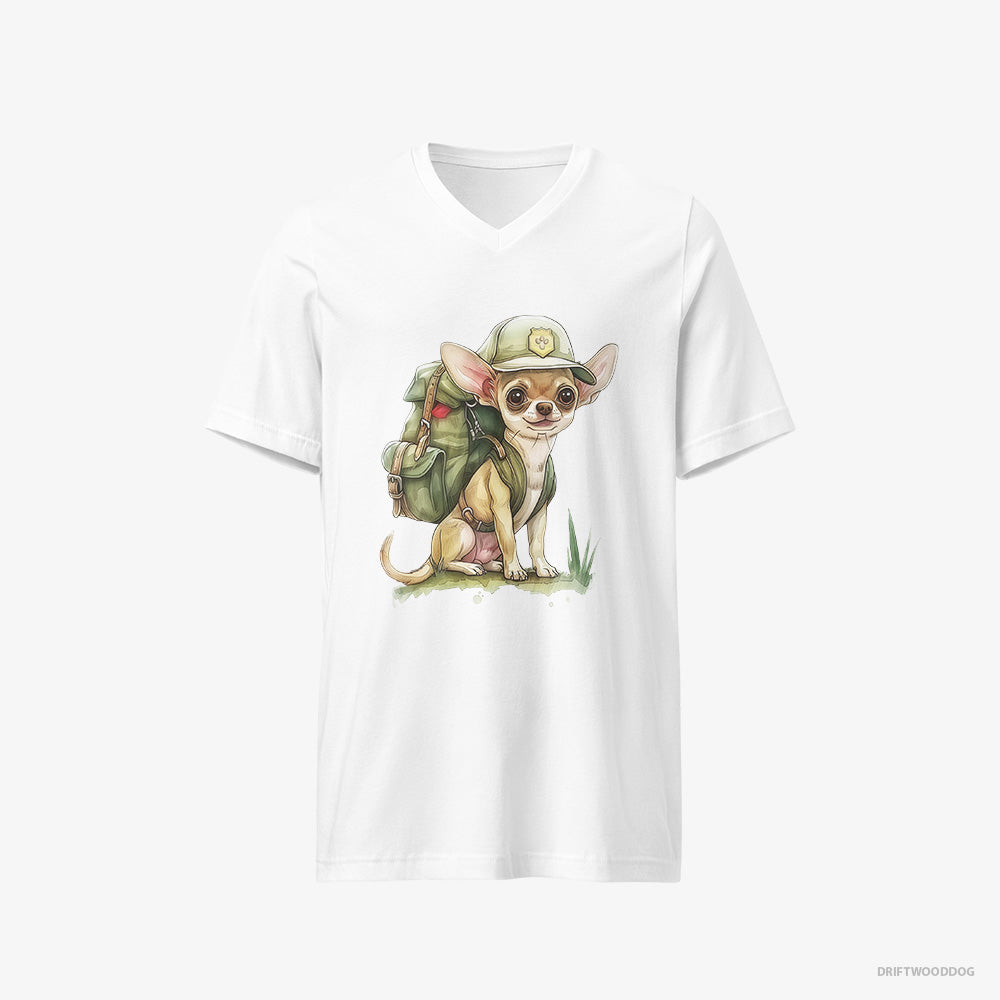 Chihuahua Ready for Hiking V-Neck T-Shirt