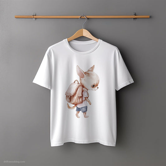 Chihuahua Rambling with a Rucksack T-Shirt – Unisex Tee for Dog Lovers