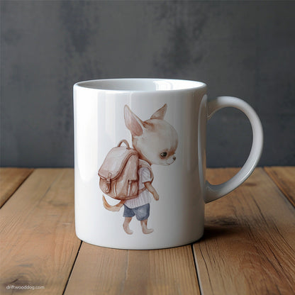 Chihuahua Rambling with a Rucksack Mug – Unique Dog Cups | Dog-Themed Mugs