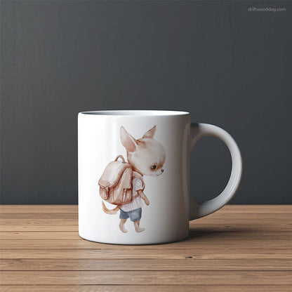 Chihuahua Rambling with a Rucksack Mug – Custom Dog Mugs | Personalized Pet Mugs