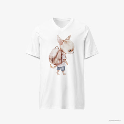 Chihuahua Rambling with a Rucksack White T-Shirt