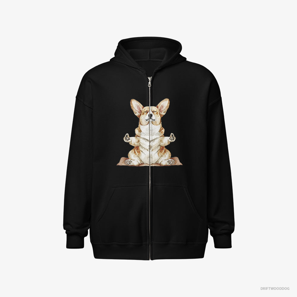 Corgi Doing Yoga Full-Zip Hoodie