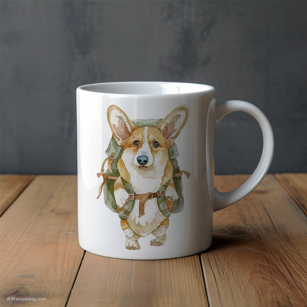 Corgi with a Backpack Mug – Unique Dog Cups | Dog-Themed Mugs