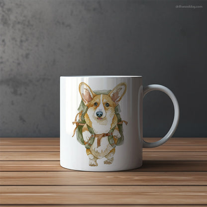 Corgi with a Backpack Mug – Funny Dog Coffee Mugs | Quirky Canine Drinkware