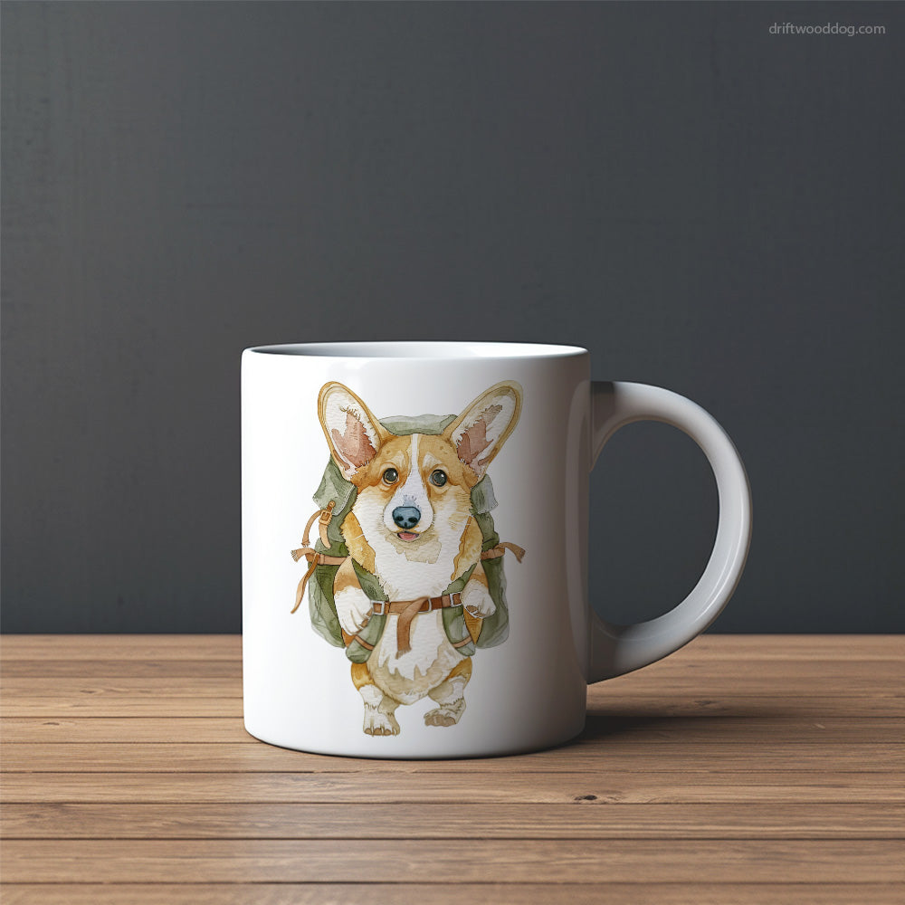 Corgi with a Backpack Mug – Custom Dog Mugs | Personalized Pet Mugs