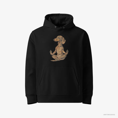 Dachshund Meditating during Yoga Black Hoodie