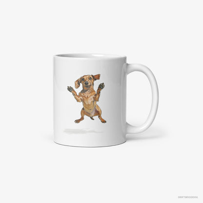 Dachshund Jumping White Mug