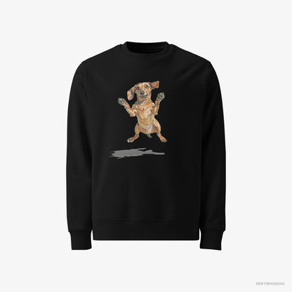 Dachshund Jumping Black Sweatshirt