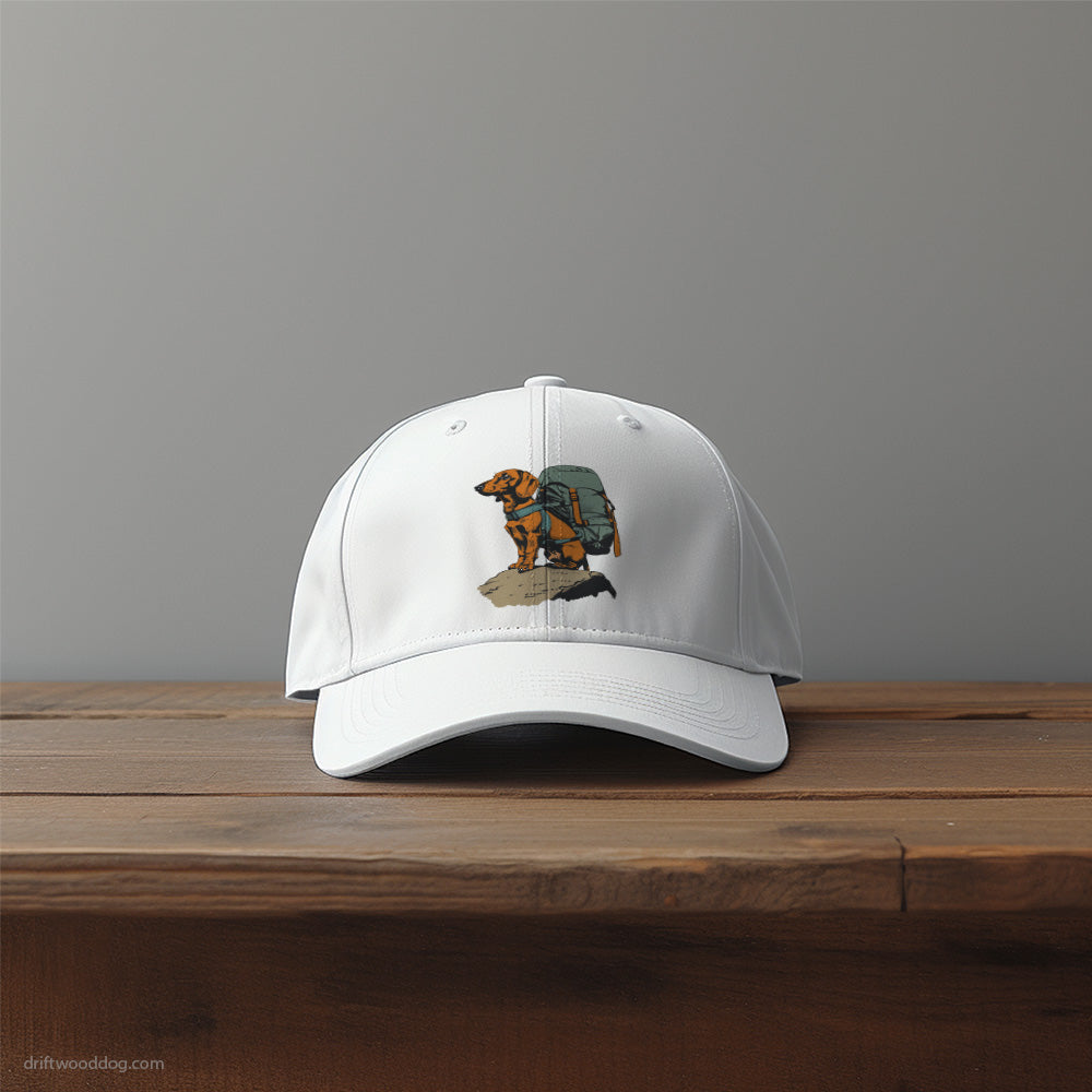 Dachshund Backpacking Expedition Hat – Unique Dog-Themed Hats for Dog Lovers