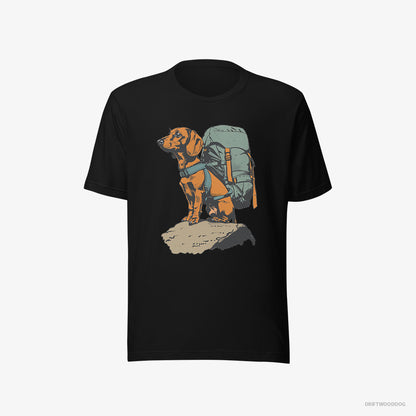 Dachshund Backpacking Expedition Black T-Shirt