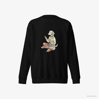 Dalmatian Doing Yoga Black Sweatshirt