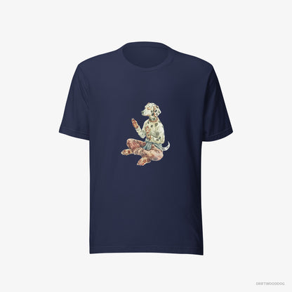 Dalmatian Doing Yoga Navy T-Shirt