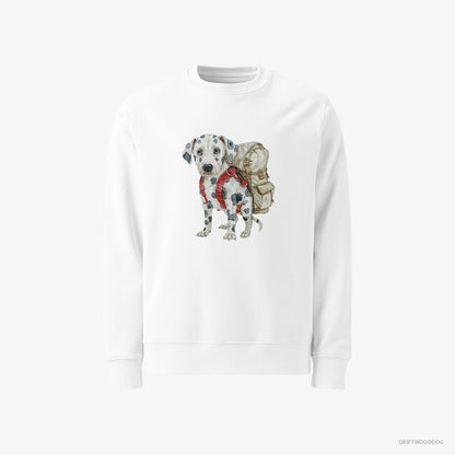 Dalmatian Hiking White Sweatshirt