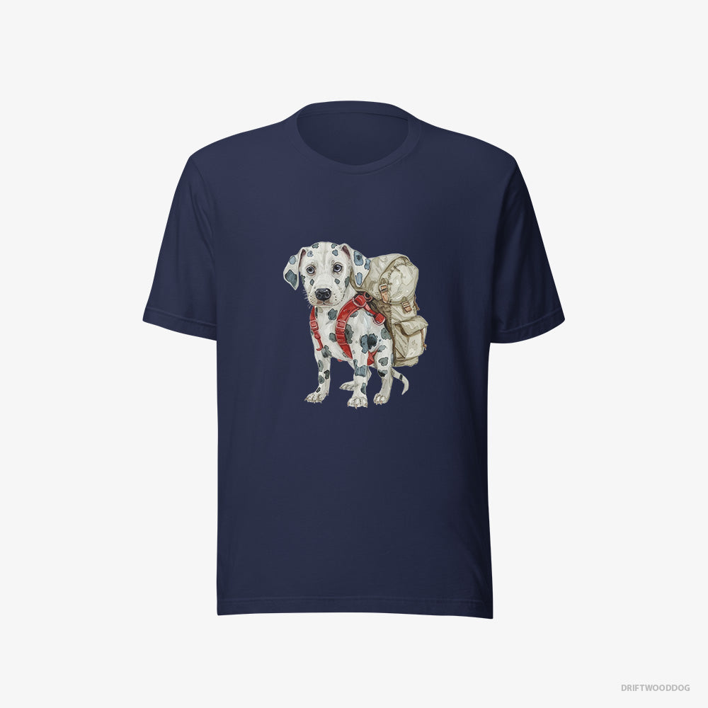 Dalmatian T-Shirt – Men Navy T-Shirt Eco-Friendly – Hiking (on White Background)