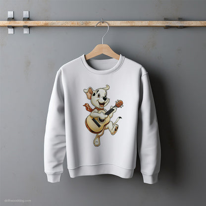 Dalmatian Playing Guitar Sweatshirt – Unisex Sweatshirt for Dog Lovers