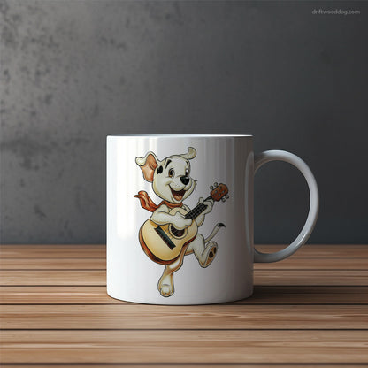 Dalmatian Playing Guitar Mug – Funny Dog Coffee Mugs | Quirky Canine Drinkware