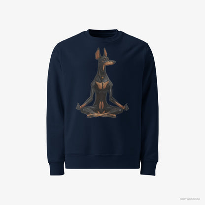 Dobermann Meditating during Yoga Navy Sweatshirt