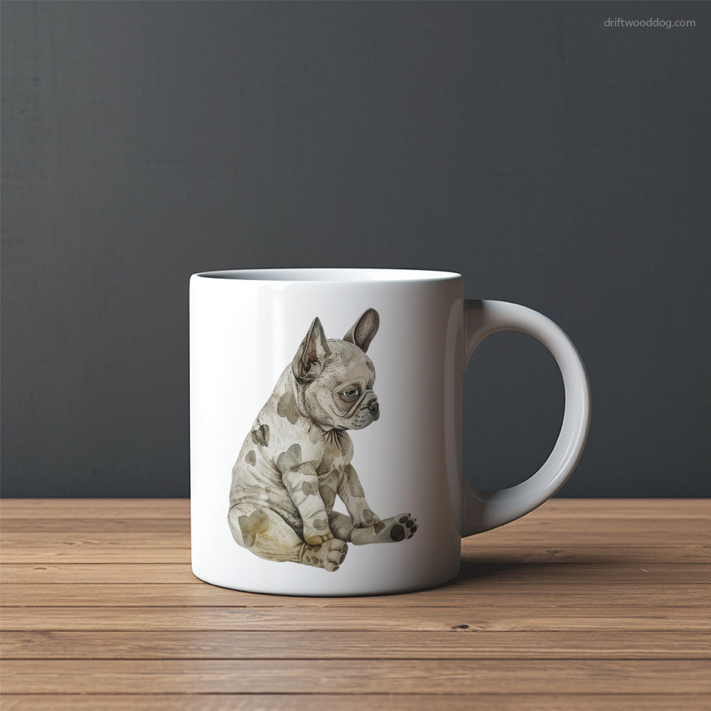 French Bulldog Deep in Thought Mug – Custom Dog Mugs | Personalized Pet Mugs