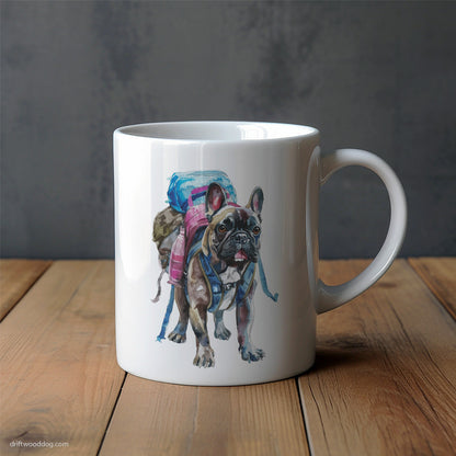 French Bulldog Ready for Hiking Mug – Unique Dog Cups | Dog-Themed Mugs