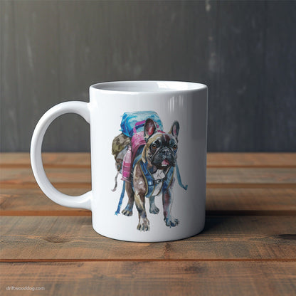 French Bulldog Ready for Hiking Mug – Cute Dog-Themed Mugs | Perfect Gifts for Dog Lovers