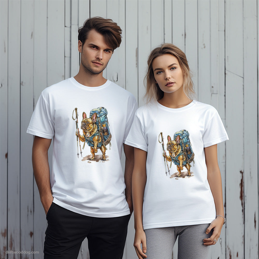 French Bulldog Backpacking Expedition T-Shirt – Unique Dog T-Shirts for Pet Lovers