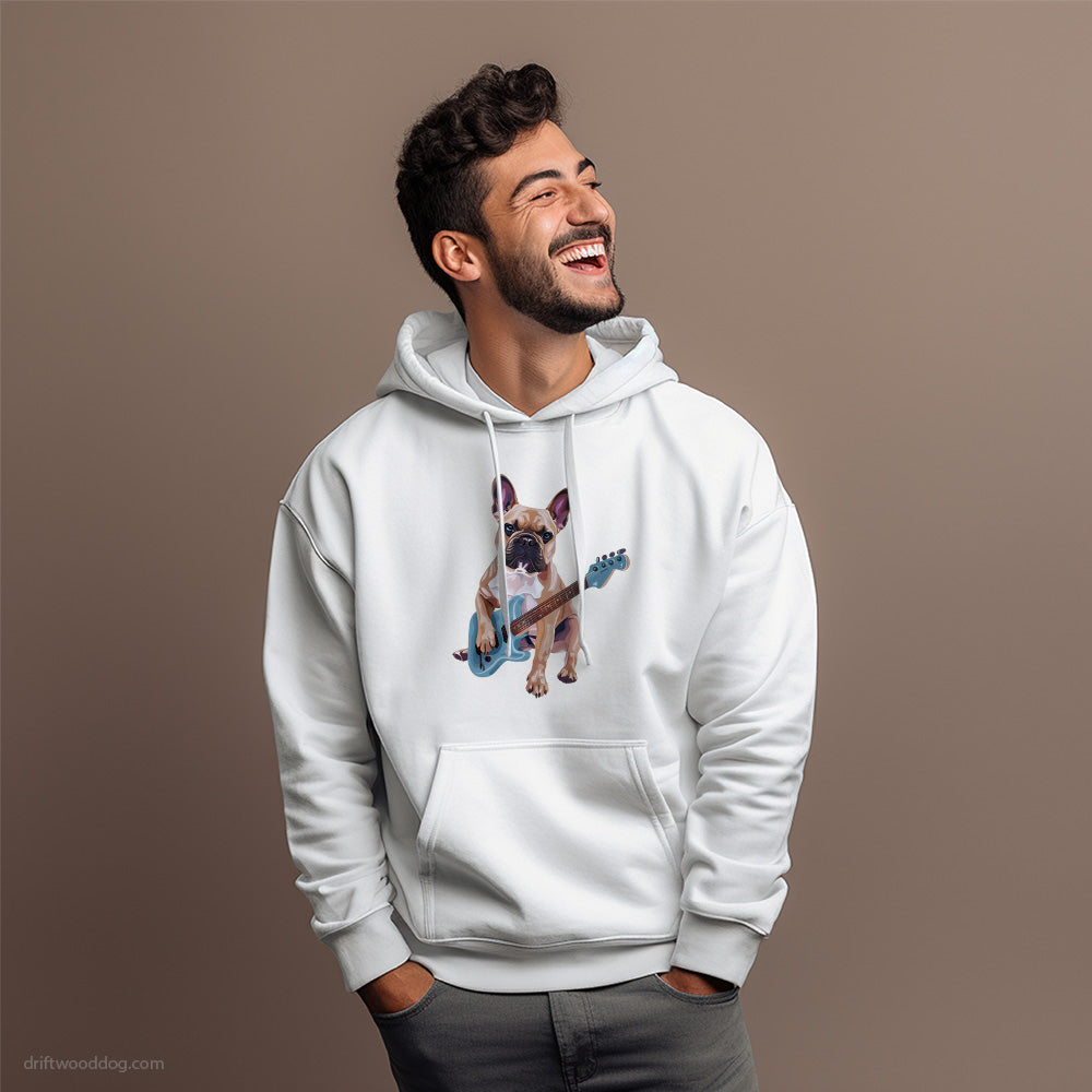 French Bulldog Playing Guitar Hoodie – Dog Hoodies for Men